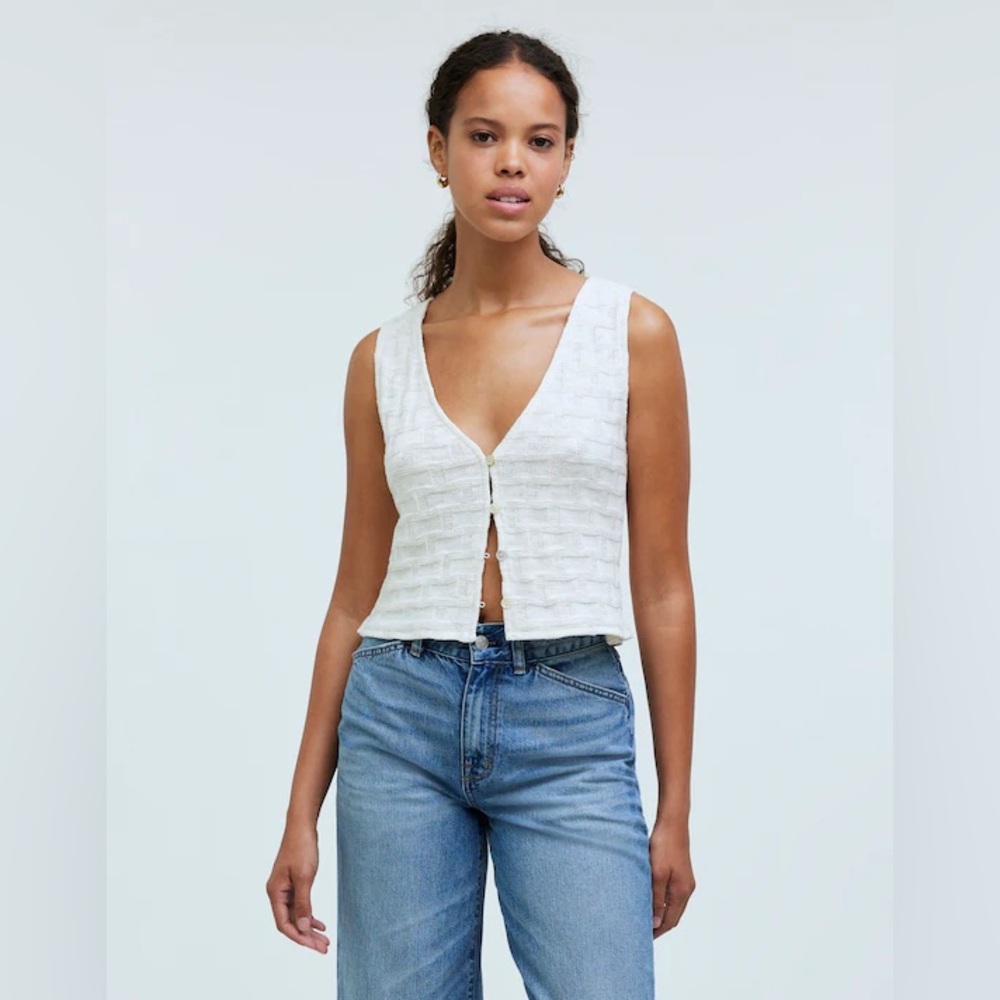 ⚡️SOLD⚡️ Madewell Basketweave-Stitch Vest